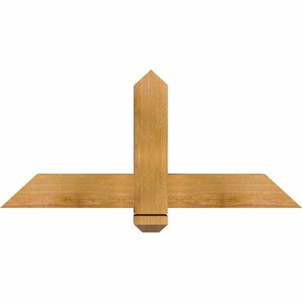 Ekena Millwork Eugene Rough Sawn Timber Gable Bracket, Western Red Cedar, 36"W x 16"H x 4"D x 4"F, 11/12 Pitch GBW036X16X0404EUG00RWR - main